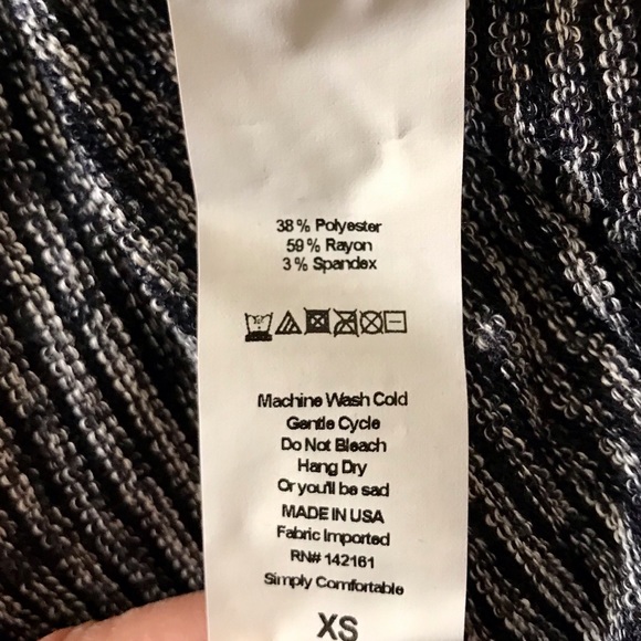 Lularoe Sarah NWT XS striped sheer fabric - Picture 4 of 5